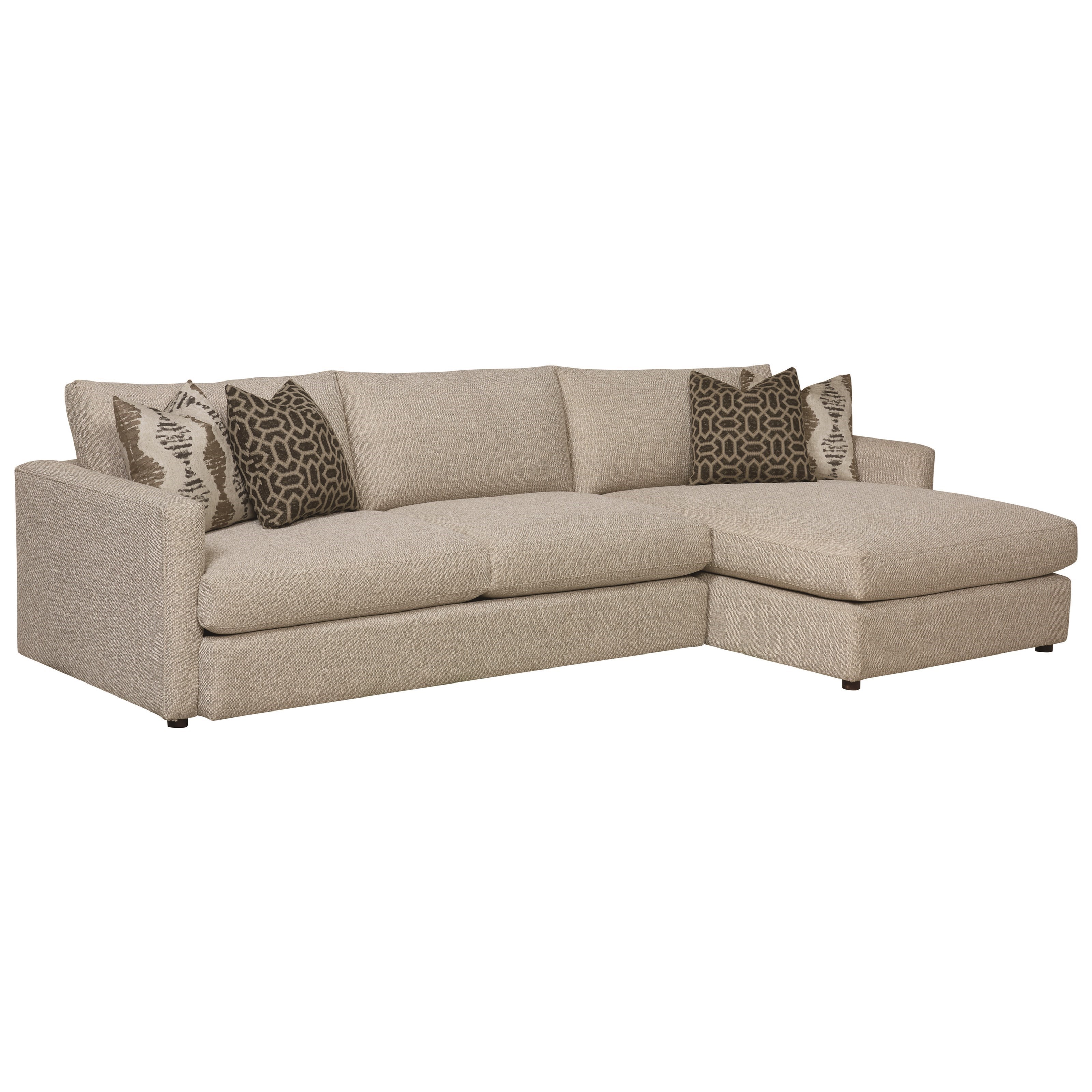 Bassett Allure Contemporary Sectional with Right Arm Facing Chaise